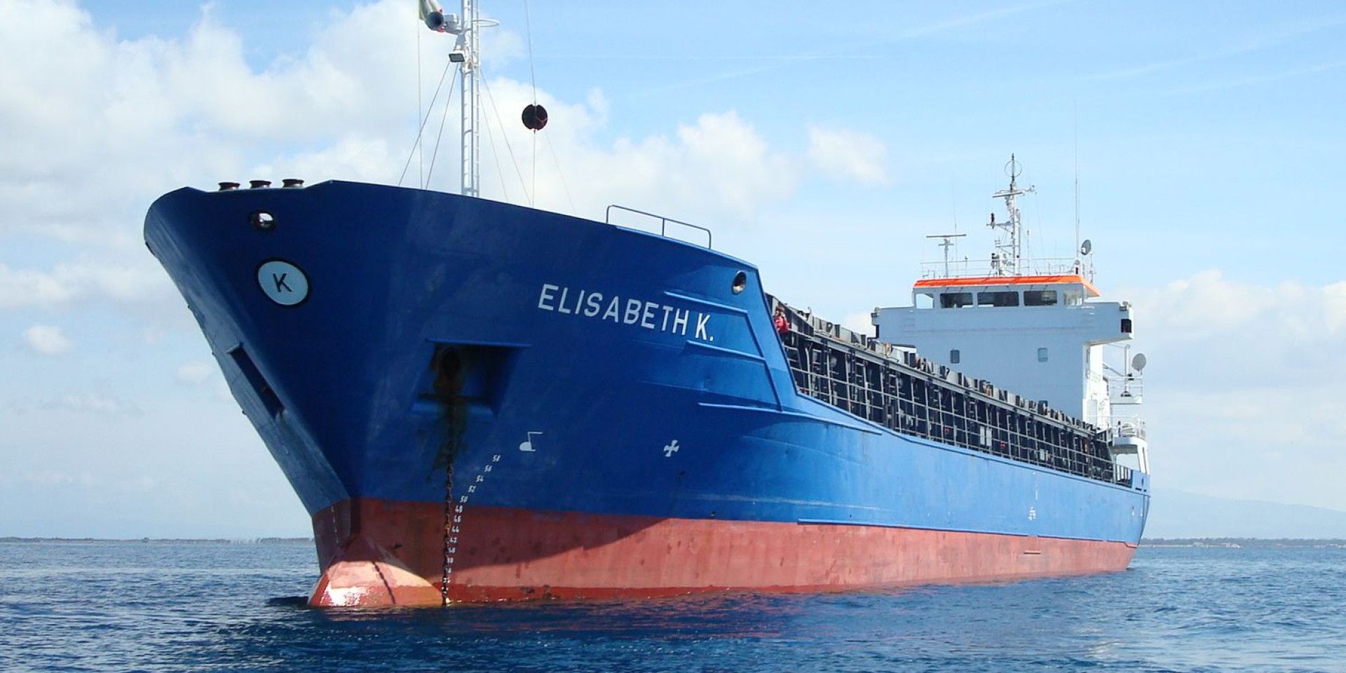 Elisabeth K. on the sea