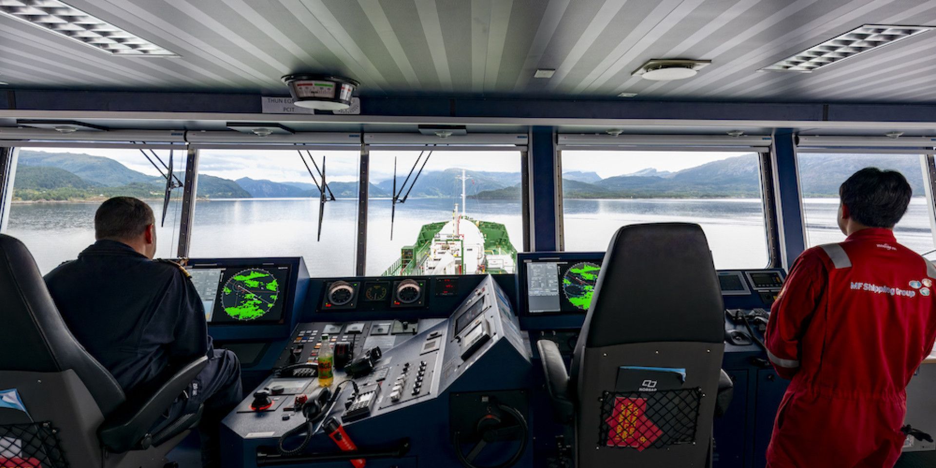 Seafarers on the bridge