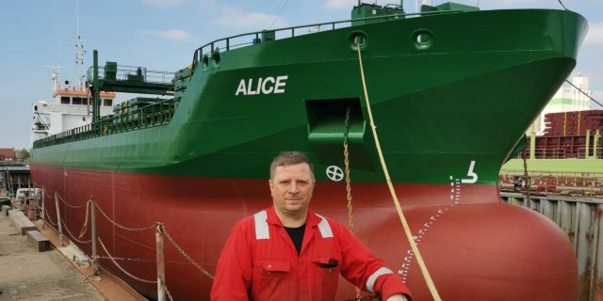 Father Uzliakov on board mv Alice