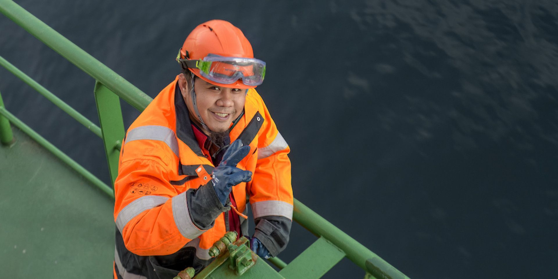 Happy Seafarer on deck